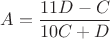 $A=\dfrac{11D-C}{10C+D}$