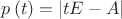$
p\left( t \right) = \left| {tE - A} \right|
$