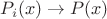 $P_i(x) \rightarrow P(x)$