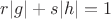 $r|g|+s|h|=1$