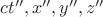 $ct'',x'',y'',z''$
