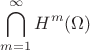 $$\bigcap\limits_{m = 1}^{\infty}}H^m(\Omega )$