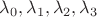 $\lambda_0,\lambda_1,\lambda_2,\lambda_3$