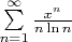$\sum\limits_{n=1}^{\infty}\frac{x^n}{n\ln n}$