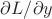 $\partial L / \partial y $
