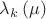 $\lambda _k \left( \mu  \right)$
