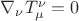 $% MathType!MTEF!2!1!+-
% feaafiart1ev1aaatCvAUfeBSjuyZL2yd9gzLbvyNv2CaerbuLwBLn
% hiov2DGi1BTfMBaeXatLxBI9gBaerbd9wDYLwzYbItLDharqqtubsr
% 4rNCHbGeaGqiVu0Je9sqqrpepC0xbbL8F4rqqrFfpeea0xe9Lq-Jc9
% vqaqpepm0xbba9pwe9Q8fs0-yqaqpepae9pg0FirpepeKkFr0xfr-x
% fr-xb9adbaqaaeGaciGaaiaabeqaamaabaabaaGcbaGaey4bIe9aaS
% baaSqaaiabe27aUbqabaGccaWGubWaa0baaSqaaiabeY7aTbqaaiab
% e27aUbaakiabg2da9iaaicdaaaa!3F9F!
\[
\nabla _\nu  T_\mu ^\nu   = 0
\]

$