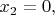 $x_{2}=0,$