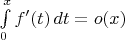 $\int\limits_0^xf'(t)\,dt=o(x)$