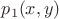$p_1(x,y)$ $p_1(x,y)$