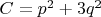 $C=p^2+3q^2$