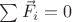 $\sum\limits_{}^{}\vec{F_i} = 0$