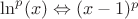$\ln^p(x) \Leftrightarrow (x-1)^p$
