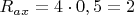 $R_{ax}=4\cdot 0,5=2 кН$