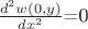 $\frac{d^{2}w(0,y)}{dx^2}$=0$