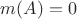 $m(A)=0$