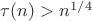 $\tau(n)>n^{1/4}$