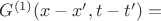 $G^{(1)}(x-x', t-t')= $