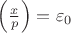$\left(\frac{x}{p}\right)=\varepsilon_{0}$