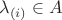 $\lambda_{(i)}\in A$