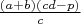 $\frac{(a+b)(cd-p)}{c}$