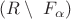 $(R\setminus\ F_{\alpha})$