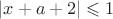 $|x+a+2|\leqslant 1$