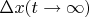 $\Delta x(t\to\infty)$