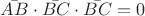 $\bar{AB}\cdot \bar{BC}\cdot \bar{BC}=0$