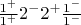 $\frac{1^+}{1^+}2^-2^+\frac{1^-}{1^-}$