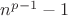 $n^{p-1}-1$