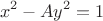 $$x^2 - Ay^2 = 1$$