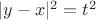 $|y-x|^2 = t^2$