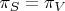 $\pi_S = \pi_V$