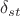 $\delta_{st}$