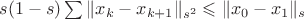 $s(1-s)\sum \|x_k - x_{k+1} \|_{s^2} \leqslant \|x_0 - x_1\|_s$
