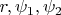 $r, \psi_1, \psi_2$