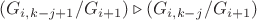 $( G_{i, k-j+1} / G_{i+1} ) \triangleright ( G_{i, k-j} / G_{i+1} )$