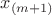 $x_{(m+1)}$