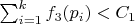 $\sum_{i=1}^k {f_3(p_i)}<C_1$