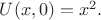 $U(x,0)=x^2.$