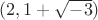 $(2,1+\sqrt {-3})$