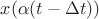 $x( \alpha (t - \Delta t) )$