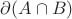 $\partial (A\cap B)$
