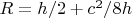 $R=h/2+c^2/8h$