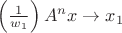 $\left(\frac{1}{w_1}\right)A^n x \rightarrow x_1$ $\left(\frac{1}{w_1}\right)A^n x \rightarrow x_1$