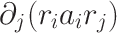 \LARGE$\partial_j(r_i a_i r_j)$