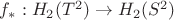 $f_*:H_2(T^2)\to H_2(S^2)$