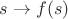 $s\rightarrow f(s)$