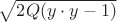$\sqrt{2Q(y\cdot y-1)}}$